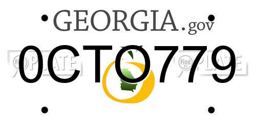 0CTO779 Georgia License Plate