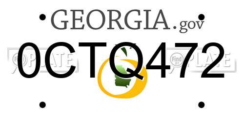 0CTQ472 Georgia License Plate