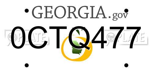 0CTQ477 Georgia License Plate