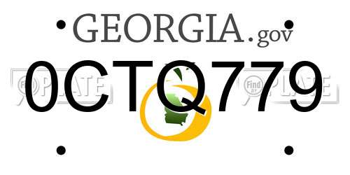 0CTQ779 Georgia License Plate