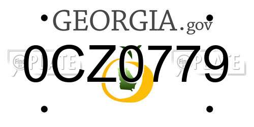 0CZ0779 Georgia License Plate
