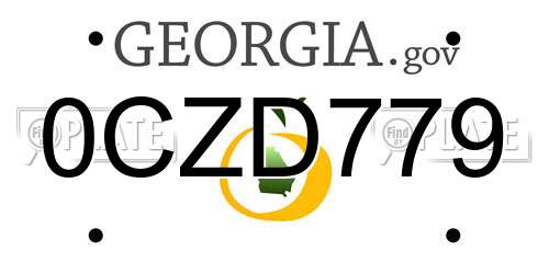 0CZD779 Georgia License Plate