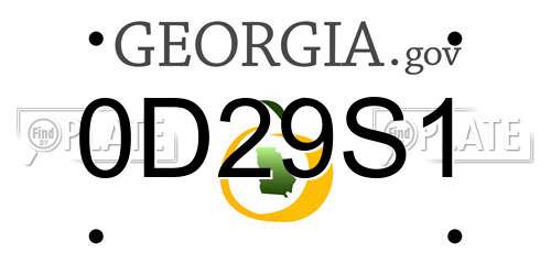 0D29S1 Georgia License Plate