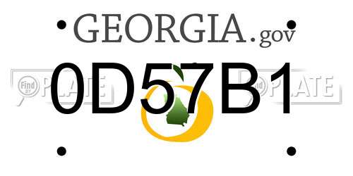 0D57B1 Georgia License Plate