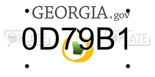0D79B1 Georgia License Plate