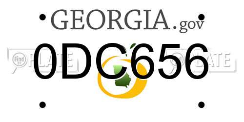 0DC656 Georgia License Plate