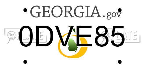 0DVE85 Georgia License Plate
