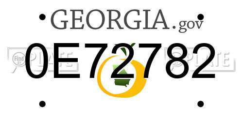 0E72782 Georgia License Plate