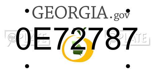 0E72787 Georgia License Plate