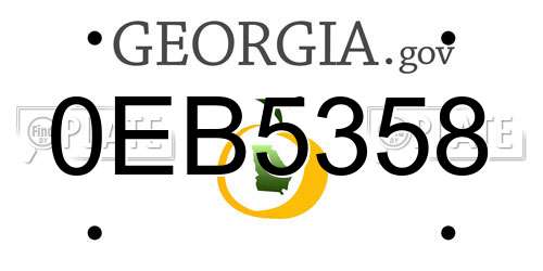 0EB5358 Georgia License Plate