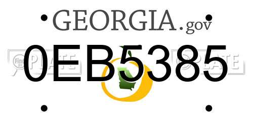 0EB5385 Georgia License Plate