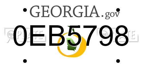 0EB5798 Georgia License Plate