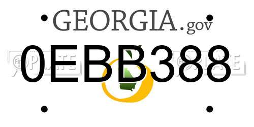0EBB388 Georgia License Plate