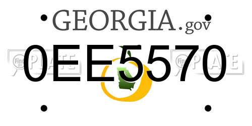 0EE5570 Georgia License Plate