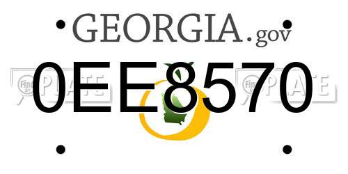 0EE8570 Georgia License Plate