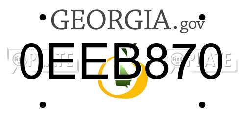 0EEB870 Georgia License Plate