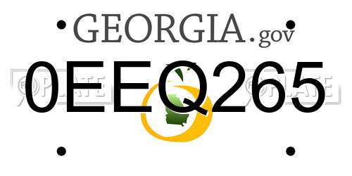 0EEQ265 Georgia License Plate