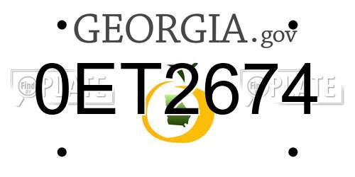 0ET2674 Georgia License Plate