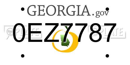 0EZ7787 Georgia License Plate