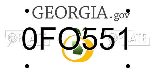 0FO551 Georgia License Plate
