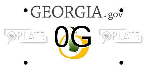 0G Georgia License Plate