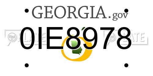 0IE8978 Georgia License Plate