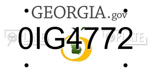 0IG4772 Georgia License Plate
