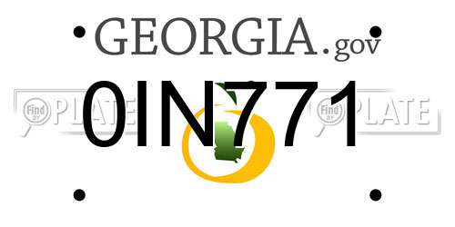 0IN771 Georgia License Plate
