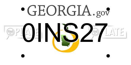 0INS27 Georgia License Plate