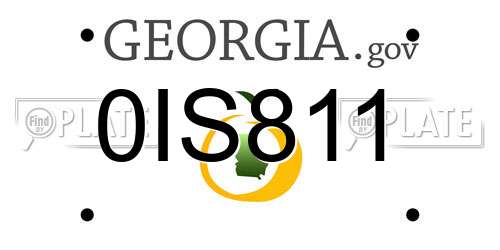 0IS811 Georgia License Plate