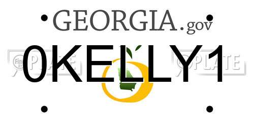 0KELLY1 Georgia License Plate