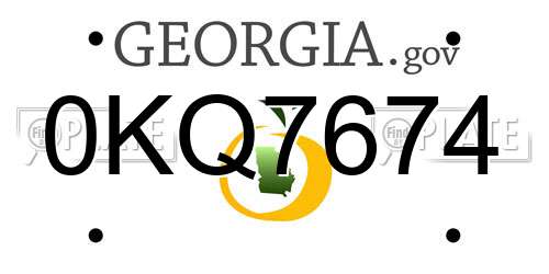 0KQ7674 Georgia License Plate