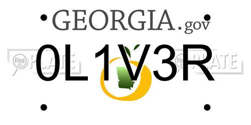 0L1V3R Georgia License Plate
