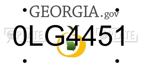0LG4451 Georgia License Plate