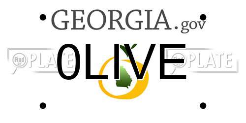 0LIVE Georgia License Plate
