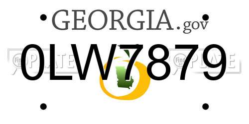 0LW7879 Georgia License Plate