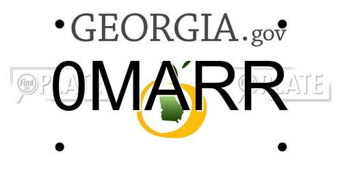 0MARR Georgia License Plate