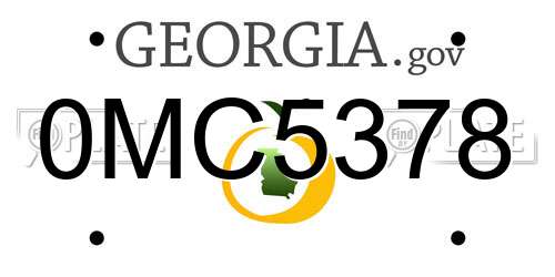 0MC5378 Georgia License Plate