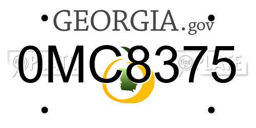 0MC8375 Georgia License Plate