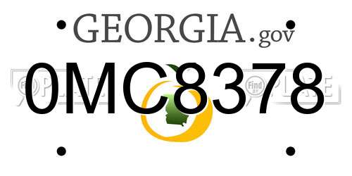 0MC8378 Georgia License Plate
