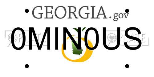 0MIN0US Georgia License Plate