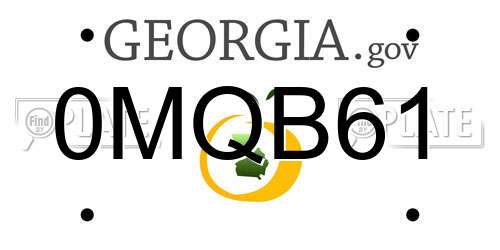 0MQB61 Georgia License Plate