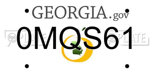 0MQS61 Georgia License Plate