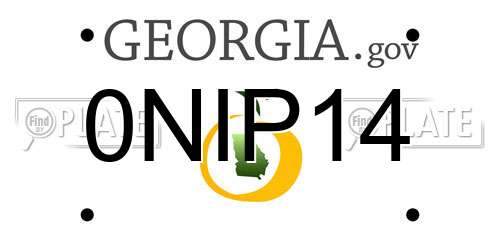 0NIP14 Georgia License Plate