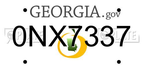 0NX7337 Georgia License Plate