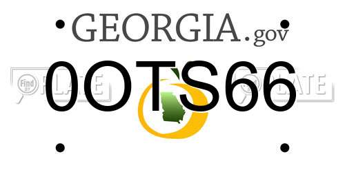 0OTS66 Georgia License Plate