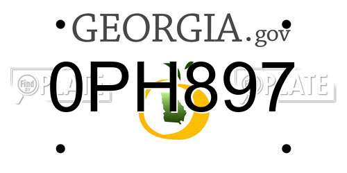 0PH897 Georgia License Plate