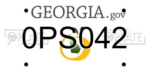 0PS042 Georgia License Plate