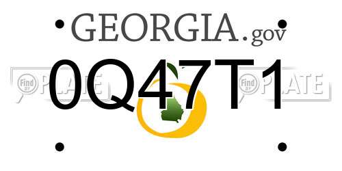 0Q47T1 Georgia License Plate