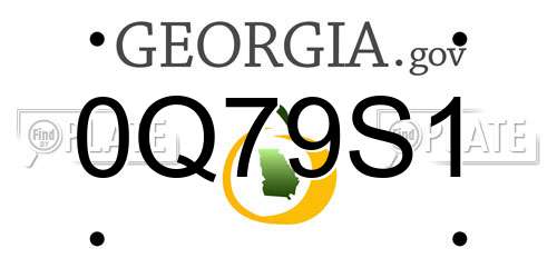 0Q79S1 Georgia License Plate